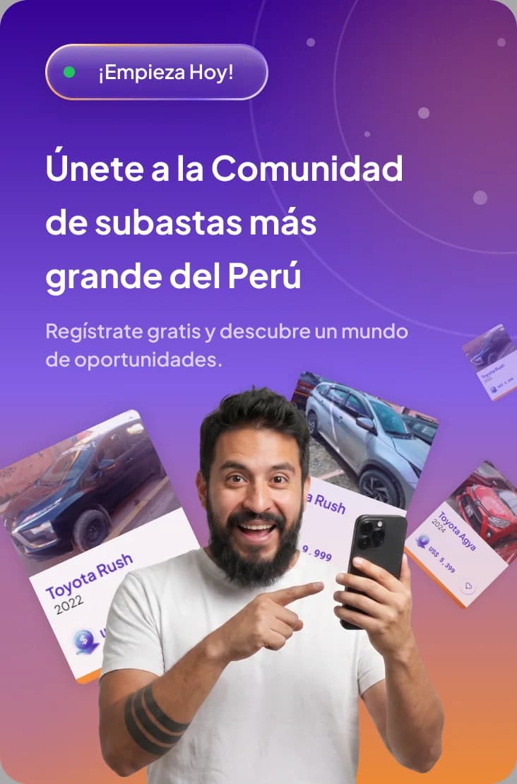 Únete a la Comunidad de subastas más grande del Perú
